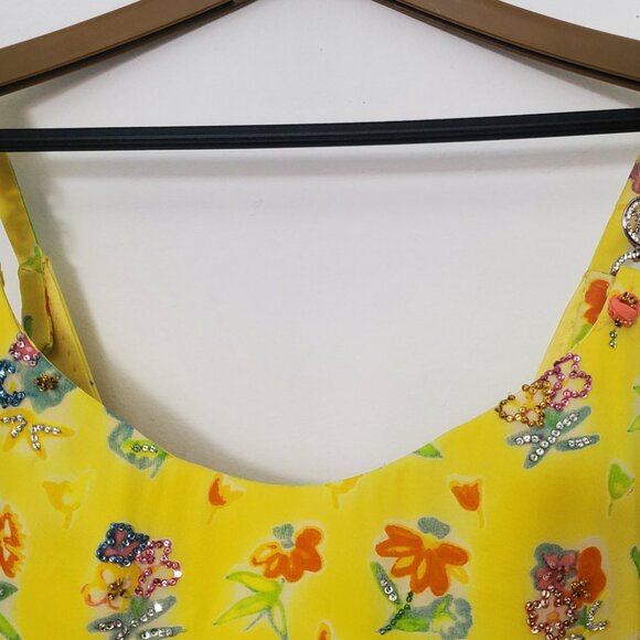 1996 GIANNI VERSACE vintage yellow dress - Picture 4 of 13